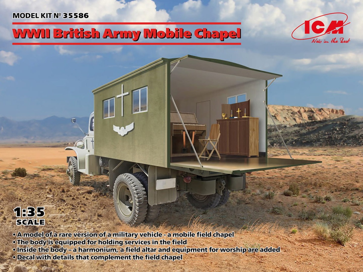 Zdjęcie główne produktu WWII British Army Mobile Chapel 1:35 ICM 35586