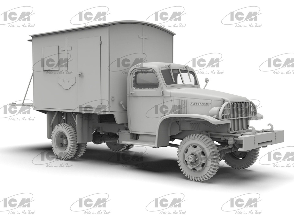Zdjęcie dodatkowe produktu WWII British Army Mobile Chapel 1:35 ICM 35586