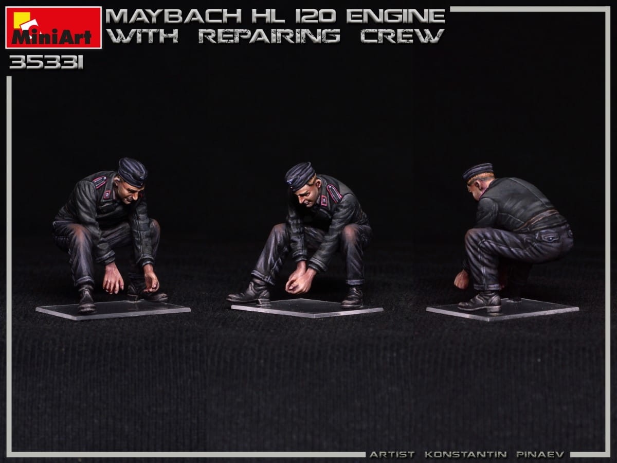 Zdjęcie dodatkowe produktu Maybach HL 120 Engine for Panzer III/IV Family with Repair Crew 1:35 MiniArt 35331