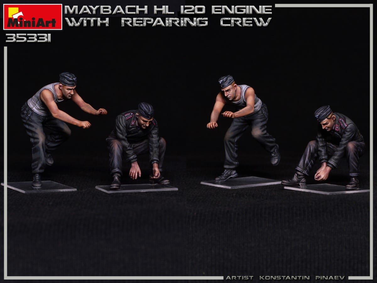 Zdjęcie dodatkowe produktu Maybach HL 120 Engine for Panzer III/IV Family with Repair Crew 1:35 MiniArt 35331