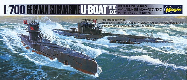Zdjęcie główne produktu U-Boot 7C/9C 1:700 Hasegawa 901