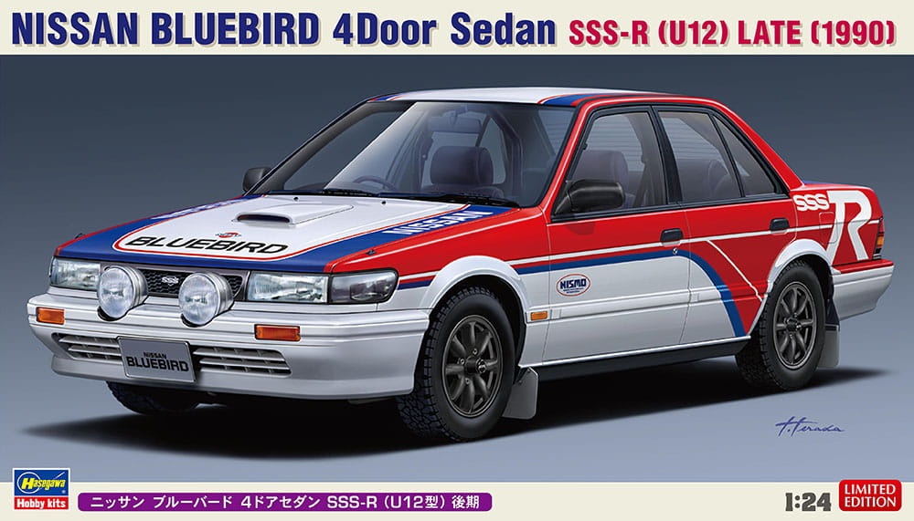 Zdjęcie główne produktu Nissan Bluebird 4Door Sedan SSS-R (U12) Late (1990) 1:24 Hasegawa 20521