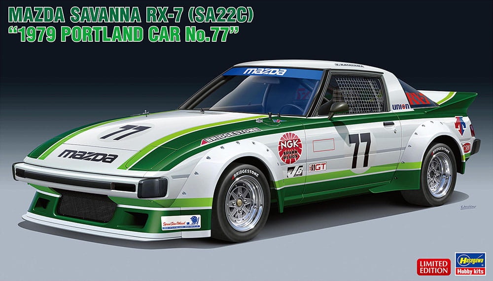 Zdjęcie główne produktu Mazda Savanna RX-7 (SA22C) 1979 Portland Car No.77 1:24 Hasegawa 20661