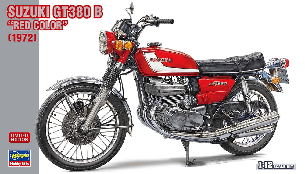 Zdjęcie główne produktu Suzuki GT380 B Red Color (1972) 1:12 Hasegawa 21756