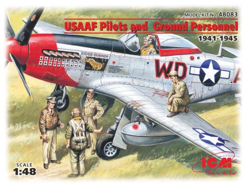 USAAF Pilots and Ground Personnel (1941-1945) 1:48 ICM 48083