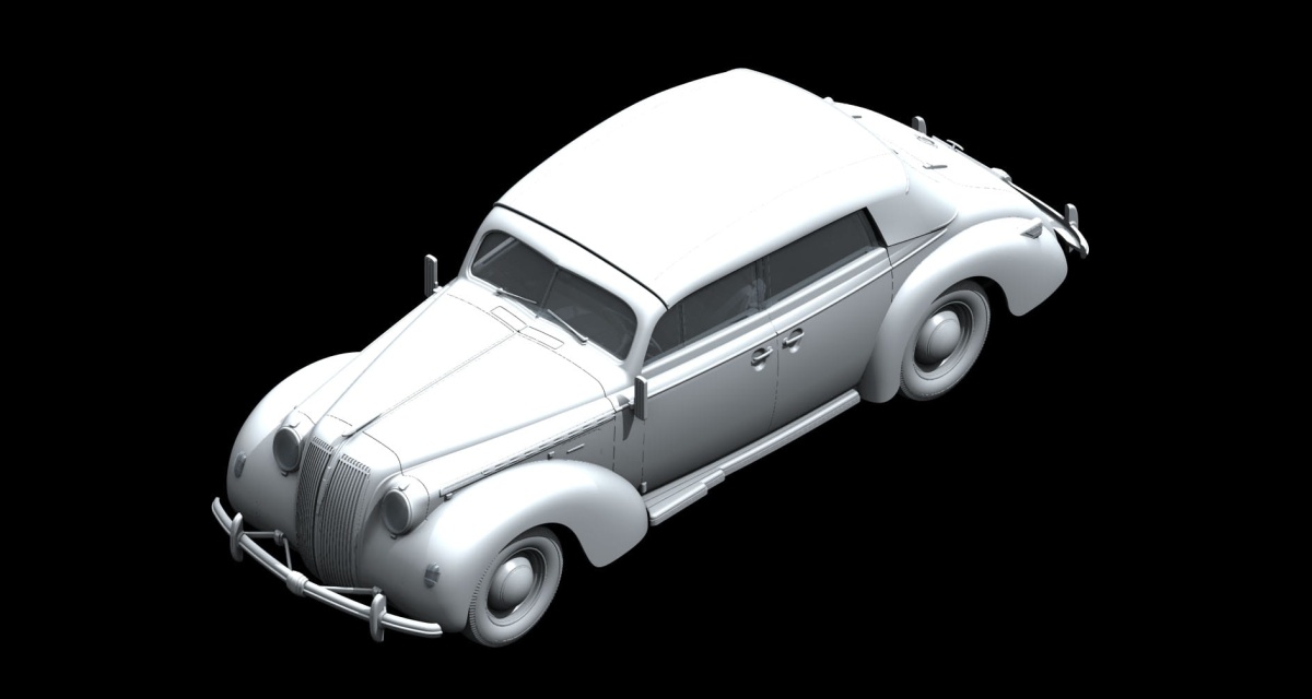 Zdjęcie dodatkowe produktu Admiral Cabriolet WWII German Passenger Car 1:24 ICM 24022