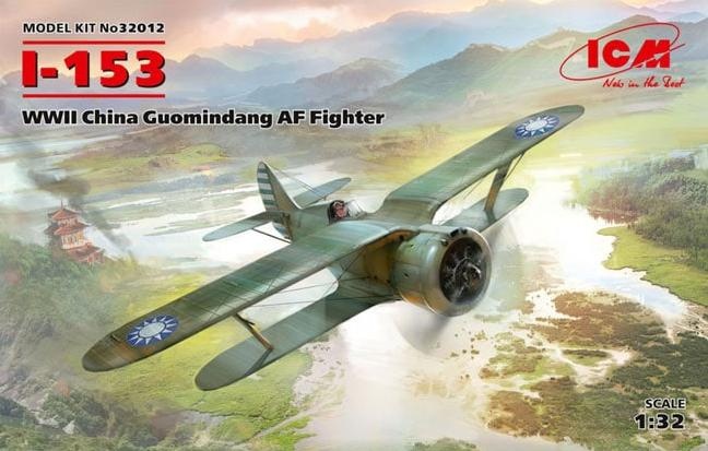 Zdjęcie główne produktu Polikarpov I-153 WWII China Guomindang Air Force Fighter 1:32 ICM 32012