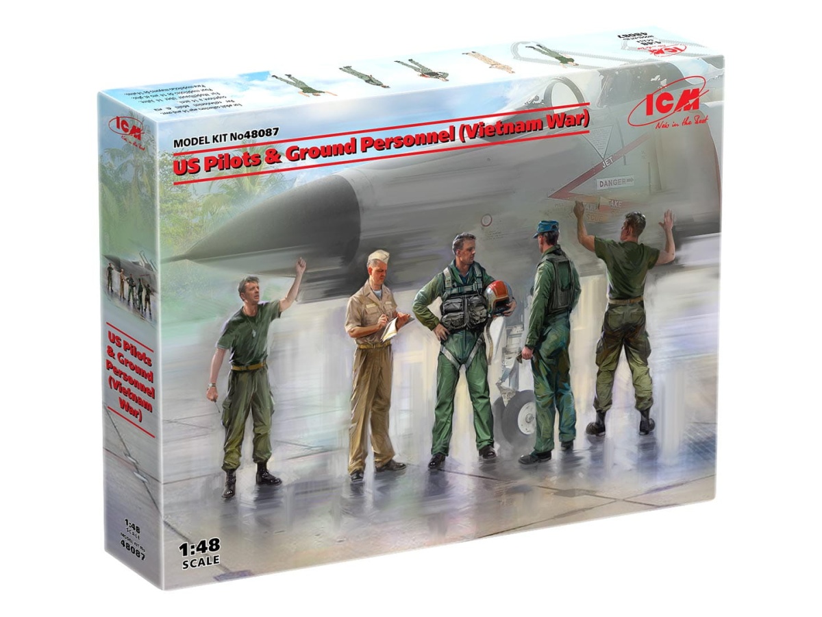 Zdjęcie dodatkowe produktu US Pilots and Ground Personnel (Vietnam War) 1:48 ICM 48087