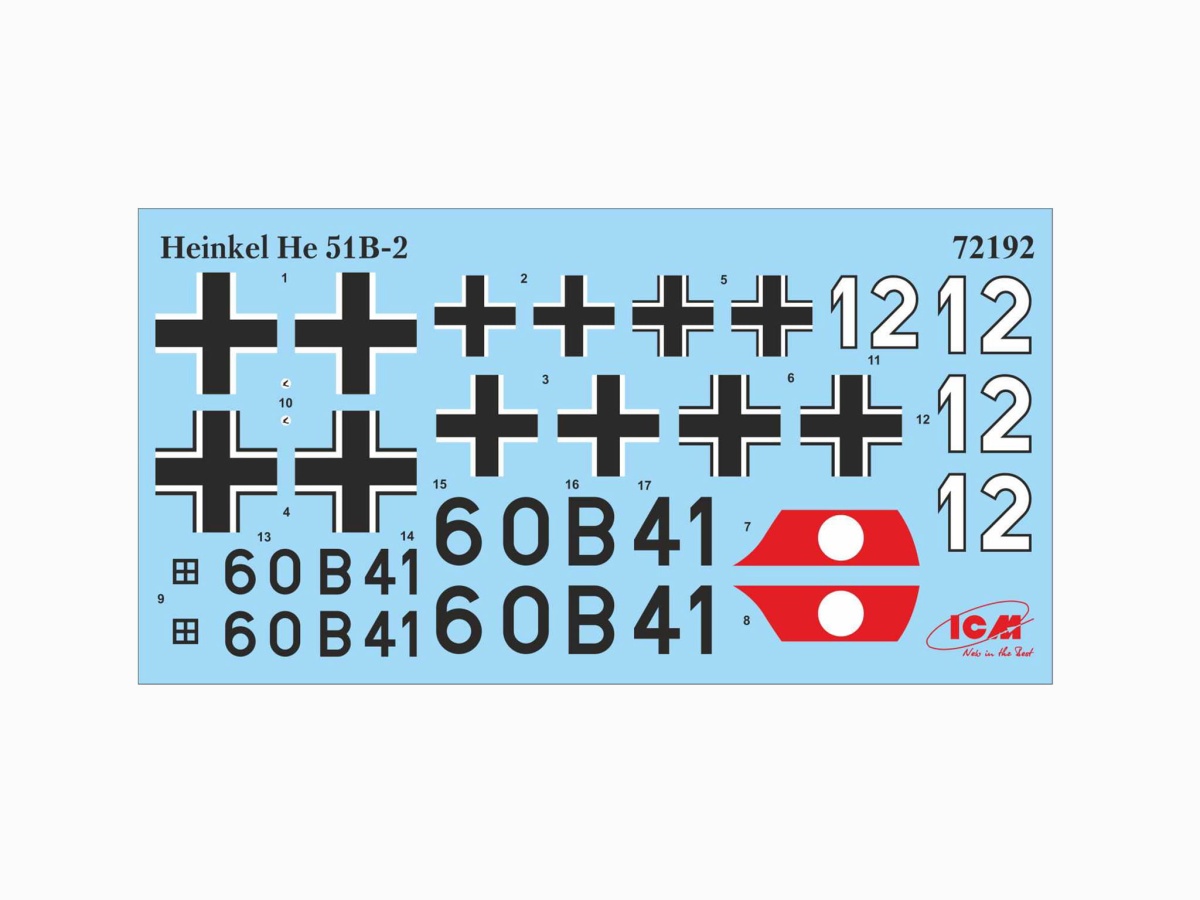 Zdjęcie dodatkowe produktu Heinkel He 51B-2 1:72 ICM 72192
