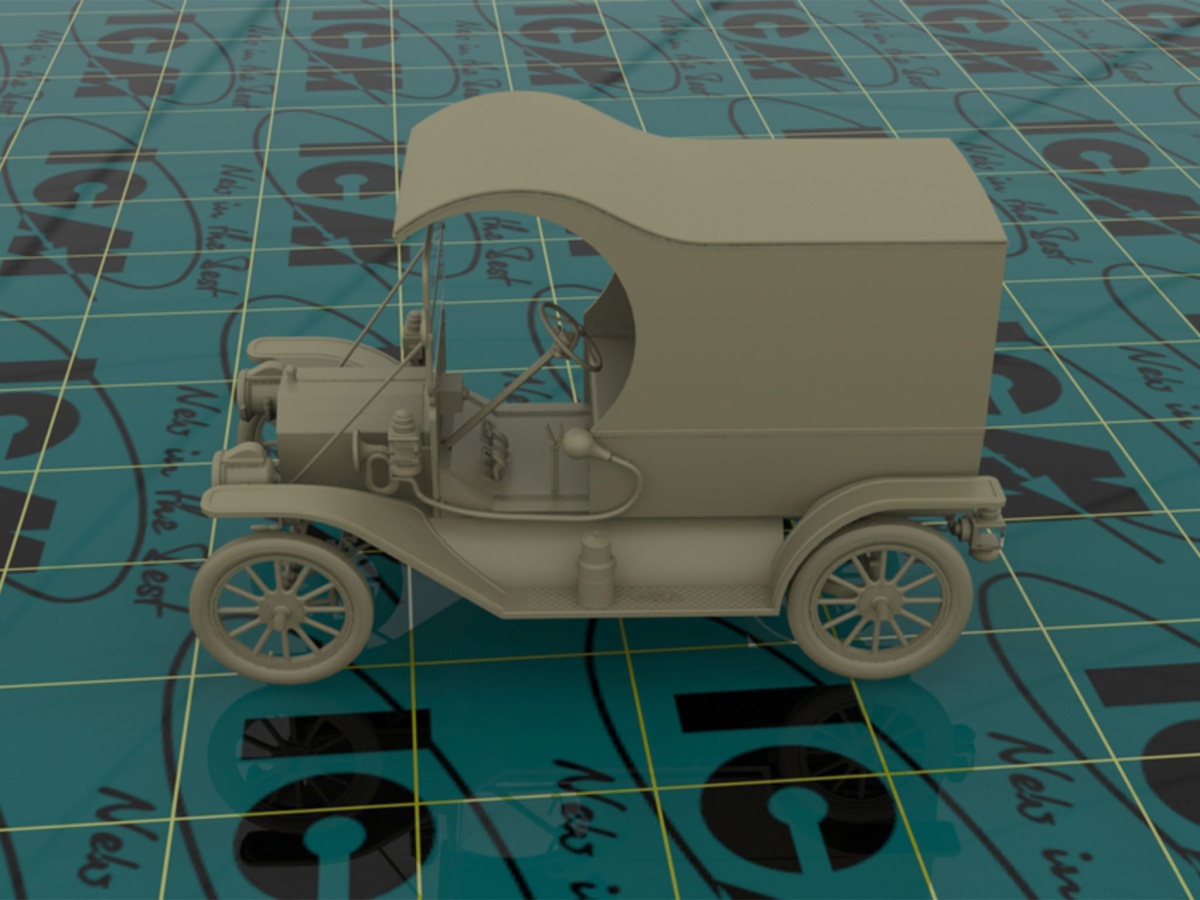 Zdjęcie dodatkowe produktu Model T 1912 Delivery Car with American Gasoline Loaders 1:24 ICM 24019