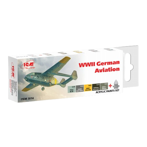 Acrylic paint set WWII German Aviation ICM 3014