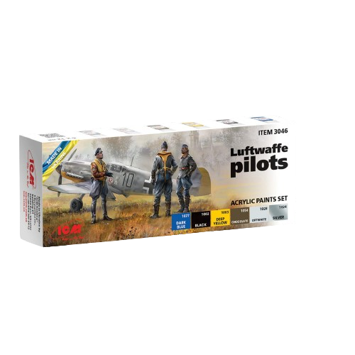 Acrylic paints set for Luftwaffe pilots ICM 3046