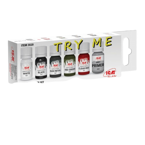 Zdjęcie główne produktu Acrylic paint set TRY ME ICM 3020