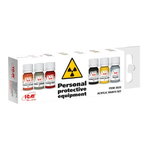 Acrylic paints set Personal protective equipment ICM 3035