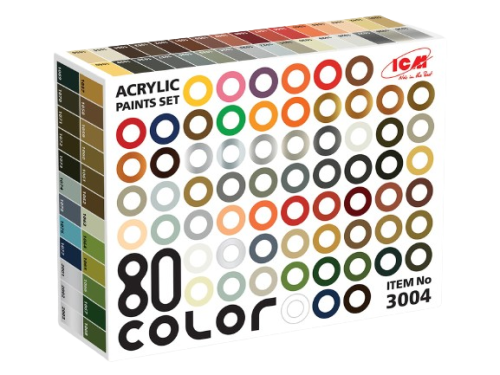Big Paint Set 80 colors ICM 3004