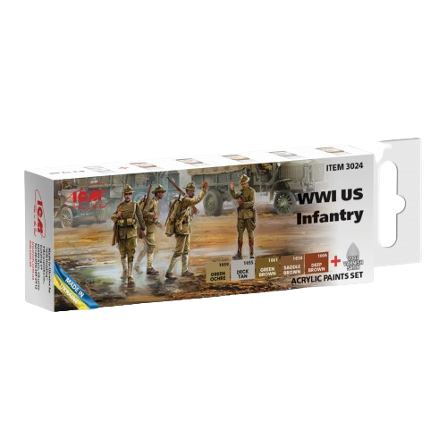 Acrylic paint set for WWI US infantry ICM 3024