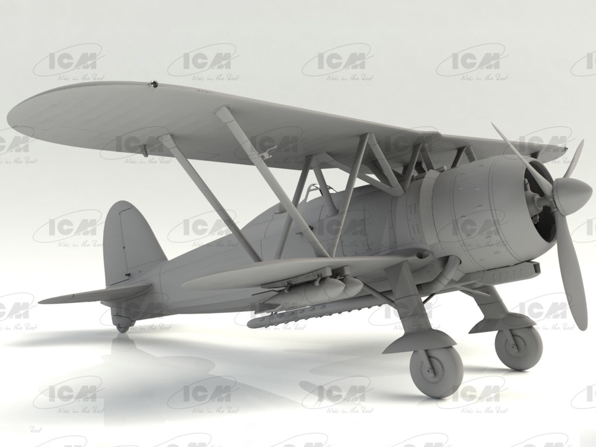 Zdjęcie dodatkowe produktu CR 42 Falco with Italian Pilots in tropical uniform 1:32 ICM 32025