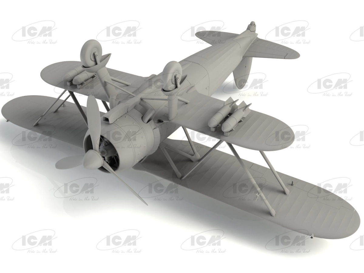 Zdjęcie dodatkowe produktu CR 42 Falco with Italian Pilots in tropical uniform 1:32 ICM 32025