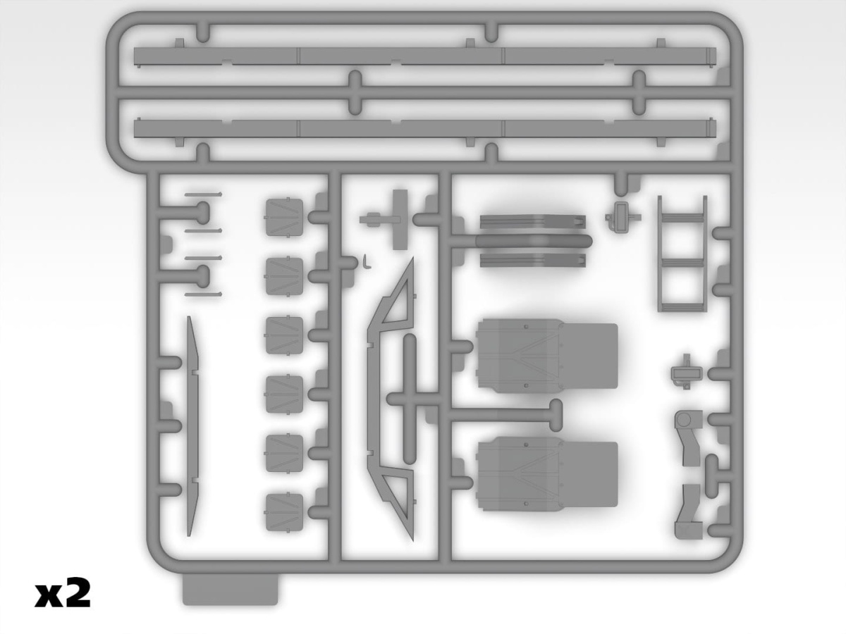 Zdjęcie dodatkowe produktu Truck box of military vehicle (KUNG) 1:35 ICM 35010