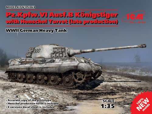 Pz.Kpfw.VI Ausf.B King Tiger with Henschel Turret (late production) 1:35 ICM 35363
