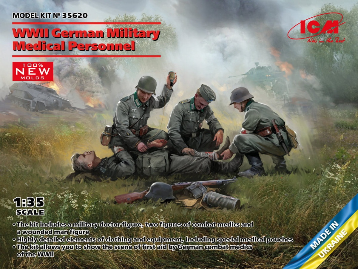 Zdjęcie główne produktu WWII German Military Medical Personnel 1:35 ICM 35620