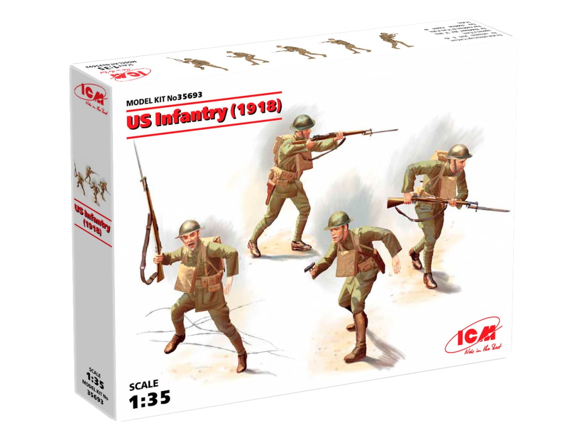 Zdjęcie dodatkowe produktu US Infantry (1918) 1:35 ICM 35693