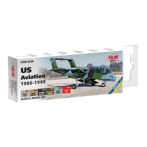Acrylic paint set for US Aviation 1980 – 1990 ICM 3028