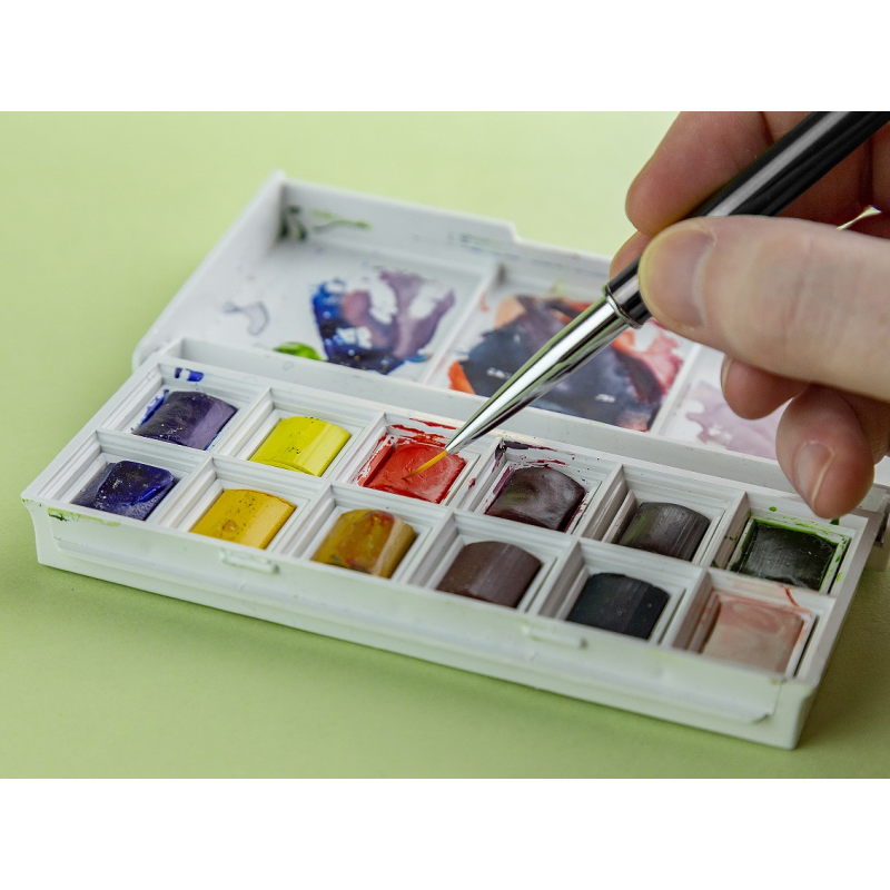Zdjęcie dodatkowe produktu Super Fine Detail Brush 2 Tips (7mm and 9mm) Modelcraft Shesto PPB1079