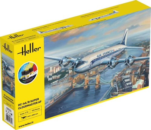 DC6 Super Cloudmaster AF STARTER KIT 1:72 Heller 56315