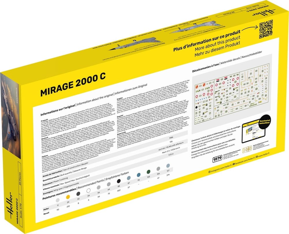 Zdjęcie dodatkowe produktu Mirage 2000 C 1:72 Heller 80303