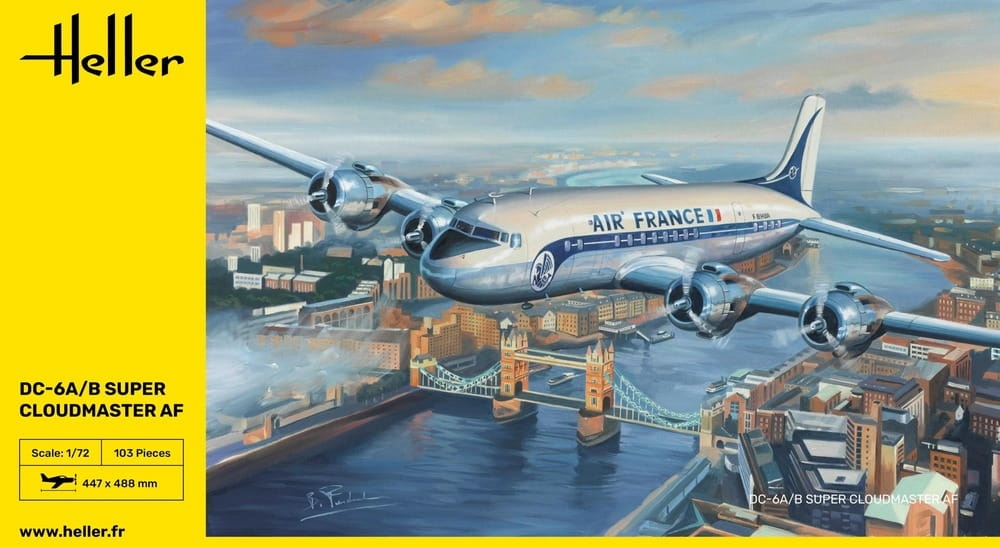 Zdjęcie dodatkowe produktu DC6 Super Cloudmaster AF 1:72 Heller 80315