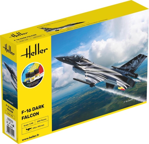 F-16 Dark Falcon STARTER KIT 1:48 Heller 35411