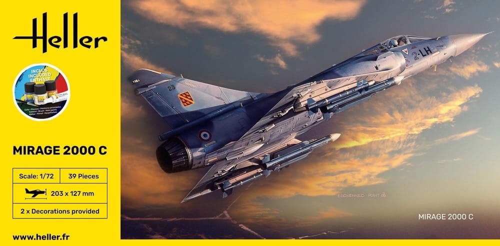 Zdjęcie dodatkowe produktu Mirage 2000 C STARTER KIT 1:72 Heller 56303