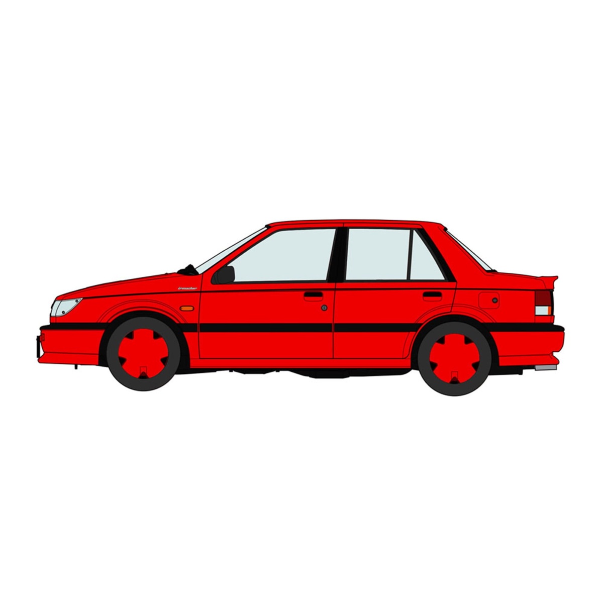 Zdjęcie dodatkowe produktu Isuzu Gemini (JT150) Irmscher Turbo Red Color 1:24 Hasegawa 20664