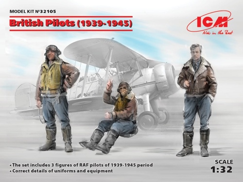British Pilots (1939-1945) (3 figurki) 1:32 ICM 32105