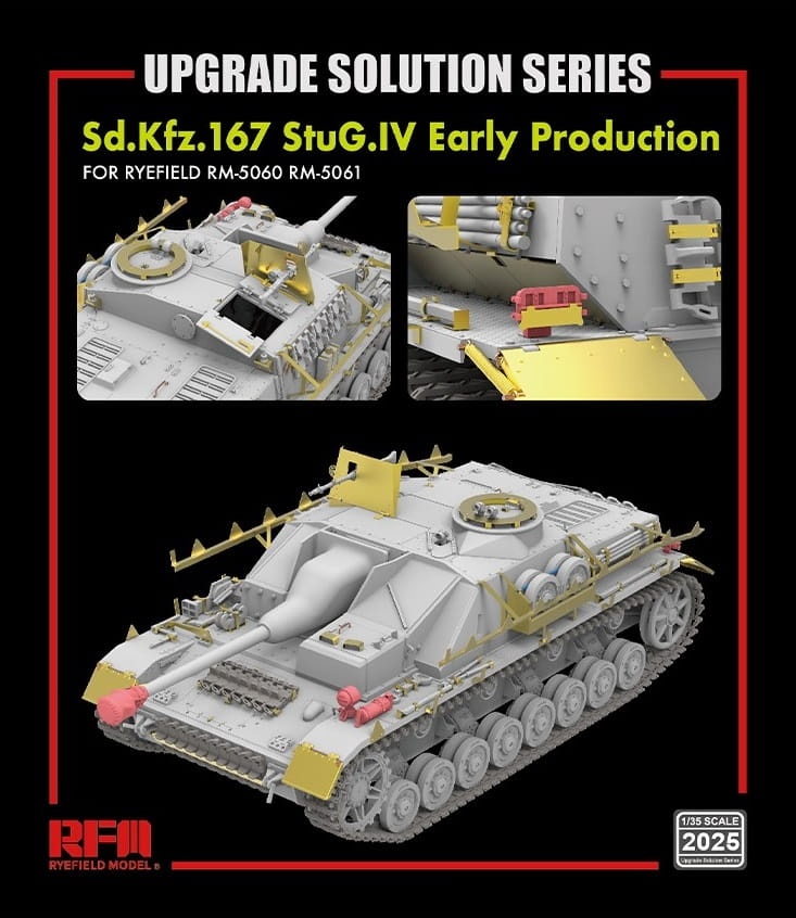 Zdjęcie główne produktu Upgrade Solution Series for Sd.Kfz.167 StuG.IV Early Production for RM-5060/RM-5061 1:35 Rye Field Model 2025