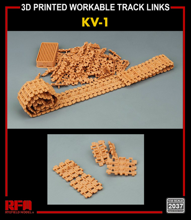 Zdjęcie dodatkowe produktu 3D Printed workable track links for KV-1 1:35 Rye Field Model 2037