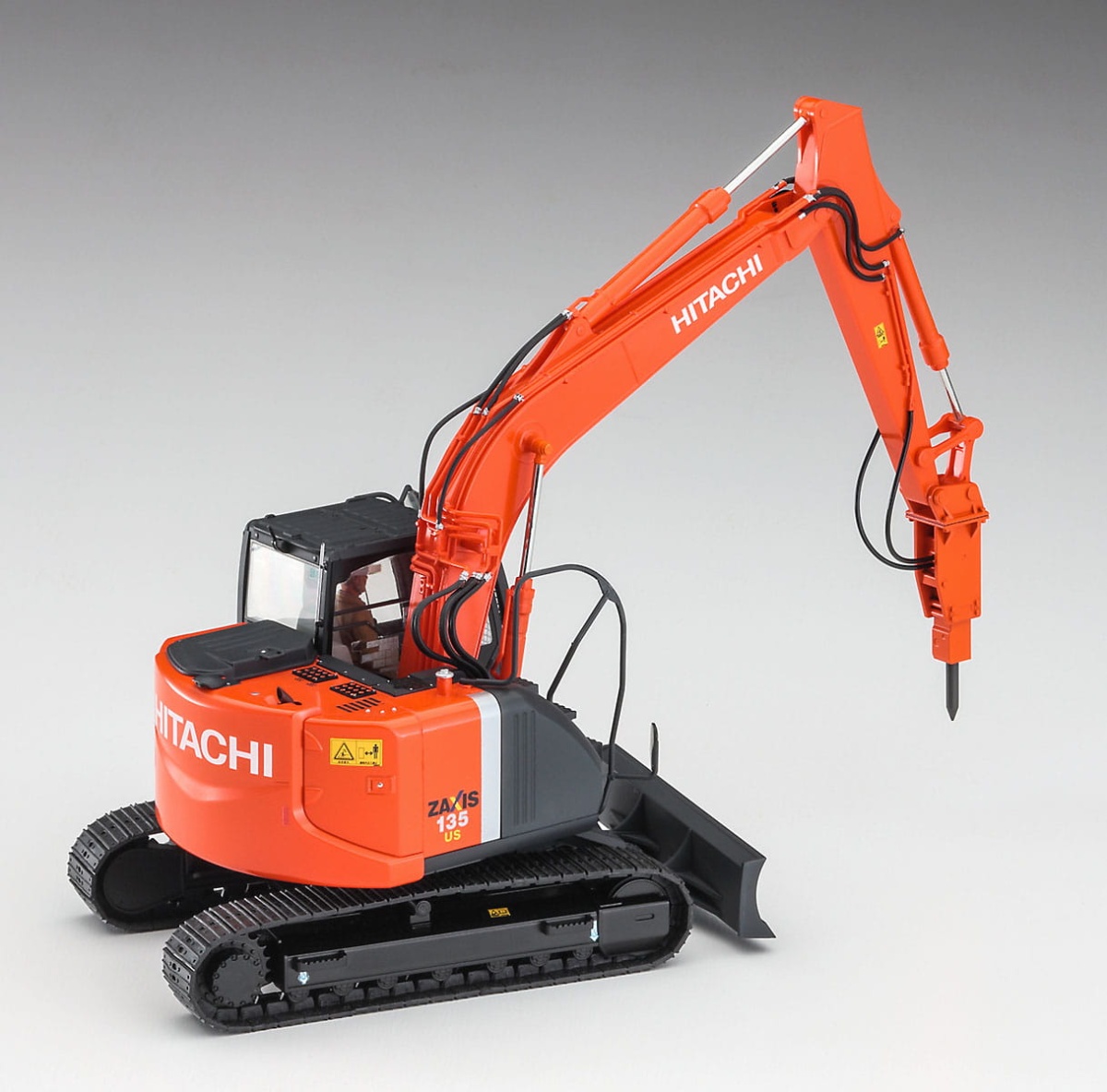 Zdjęcie dodatkowe produktu Hitachi Excavator ZAXIS 135US Hydraulic Breaker 1:35 Hasegawa 66109