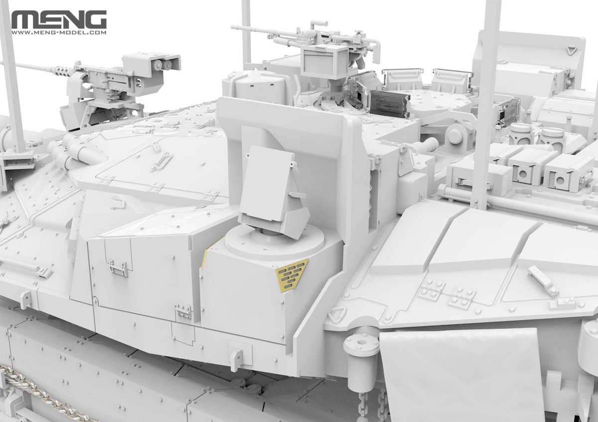 Zdjęcie dodatkowe produktu Merkava Mk.4M With Roof-Mounted Slat Armor (Israel Main Battle Tank) 1:35 Meng TS056