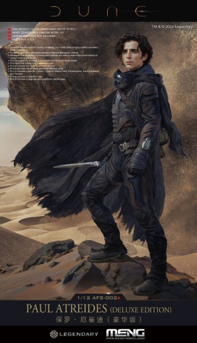 Dune Paul Atreides (Deluxe Edition) (Includes Desert Display Base And Poseable Cloth Cape) 1:12 Meng AFS002S