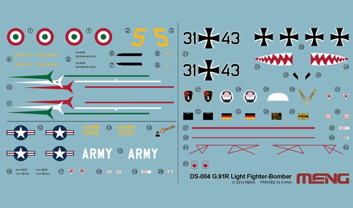 Zdjęcie dodatkowe produktu Fiat G.91R Light Fighter-Bomber 1:72 Meng DS004