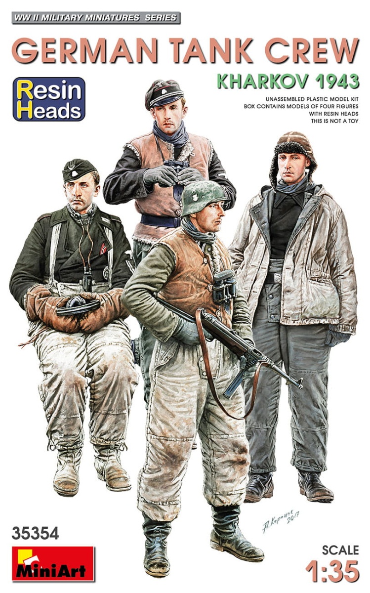 Zdjęcie główne produktu German Tank Crew. Kharkov 1943. Resin Heads 1:35 MiniArt 35354