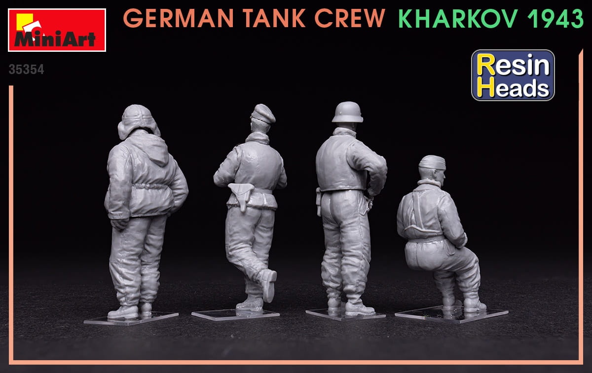 Zdjęcie dodatkowe produktu German Tank Crew. Kharkov 1943. Resin Heads 1:35 MiniArt 35354