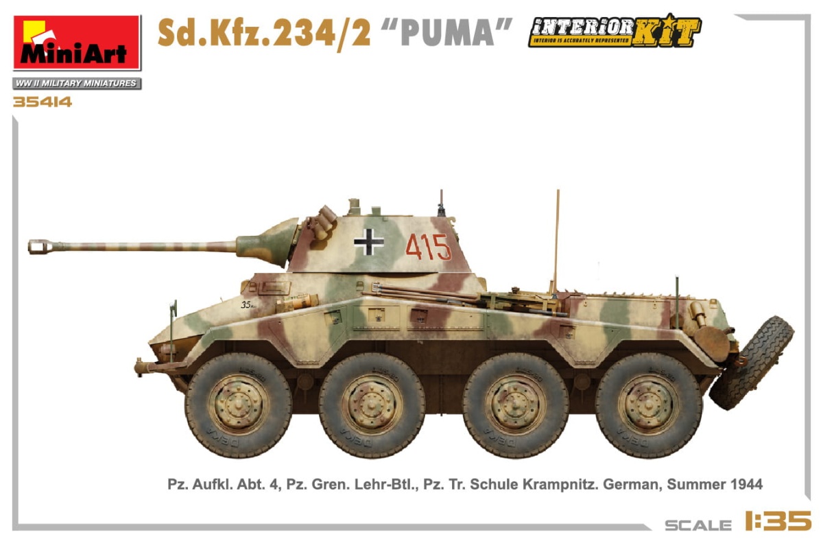 Zdjęcie dodatkowe produktu Sd.kfz.234/2 Puma 1:35 MiniArt 35419