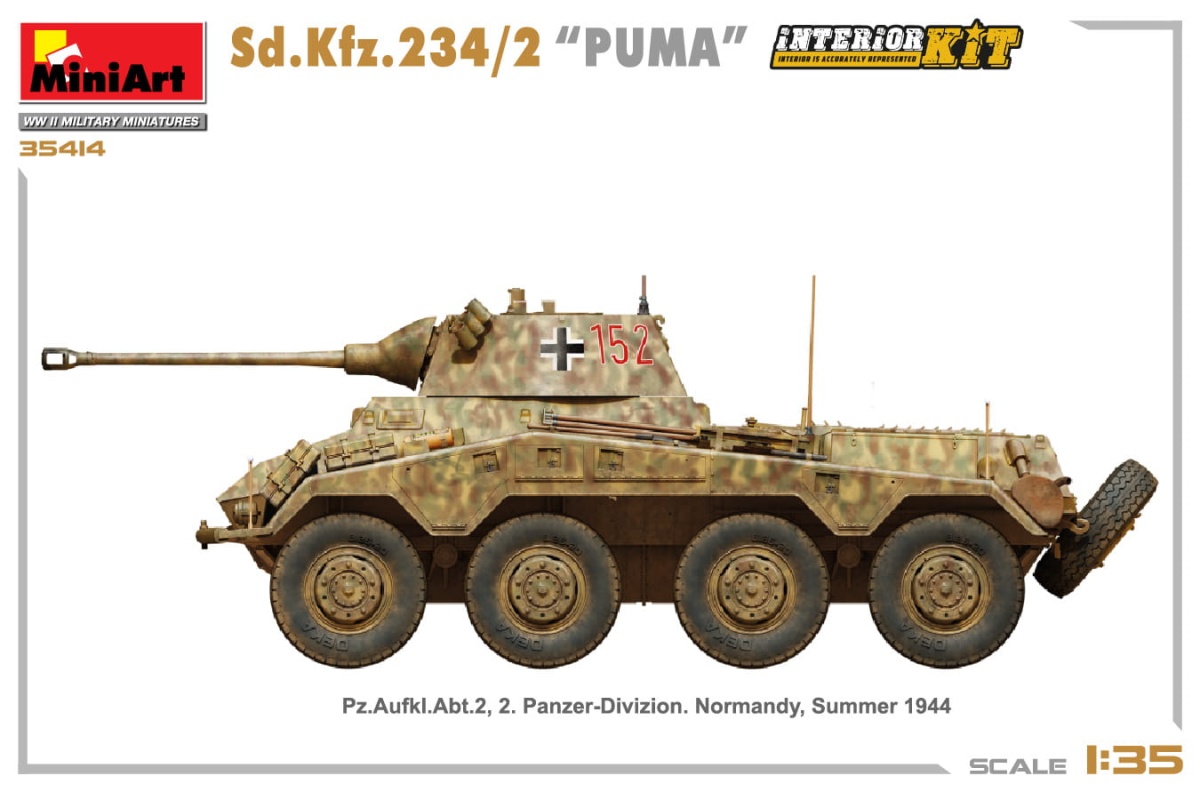 Zdjęcie dodatkowe produktu Sd.kfz.234/2 Puma 1:35 MiniArt 35419