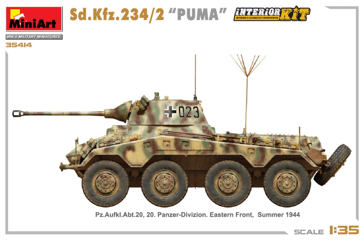 Zdjęcie dodatkowe produktu Sd.kfz.234/2 Puma 1:35 MiniArt 35419