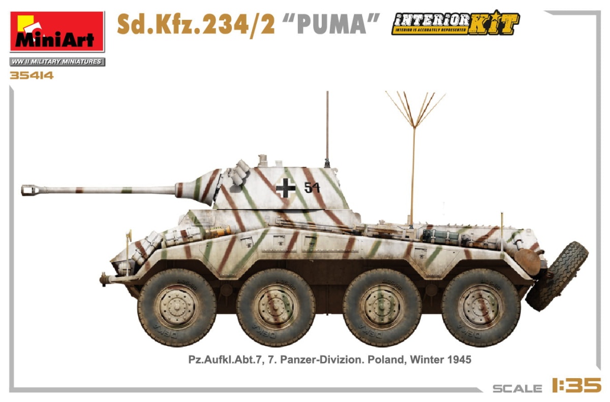 Zdjęcie dodatkowe produktu Sd.kfz.234/2 Puma 1:35 MiniArt 35419