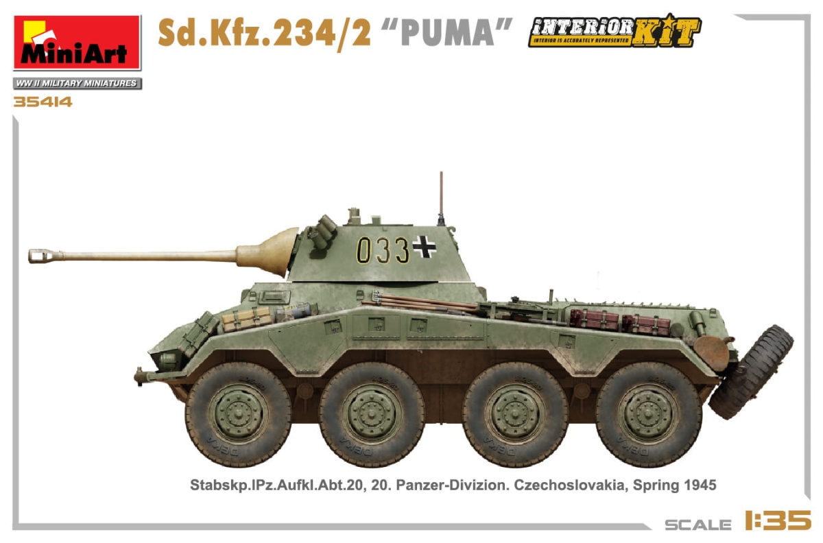 Zdjęcie dodatkowe produktu Sd.kfz.234/2 Puma 1:35 MiniArt 35419