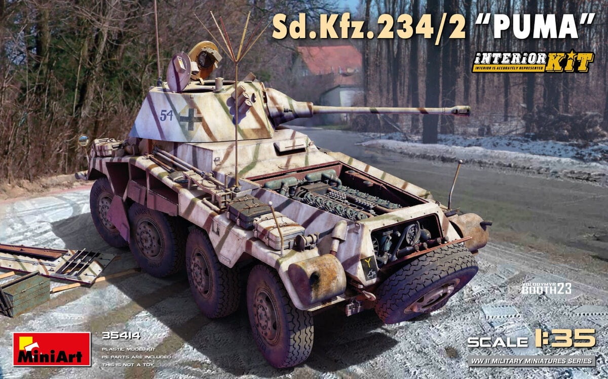Zdjęcie główne produktu Sd.Kfz.234/2 Puma. Pełne Wnętrze 1:35 MiniArt 35414