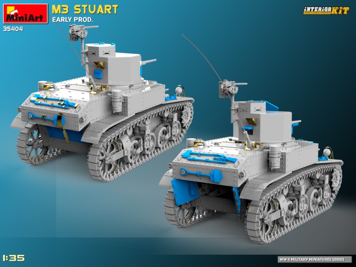 Zdjęcie dodatkowe produktu M3 Stuart Early Prod. Interior Kit 1:35 MiniArt 35404